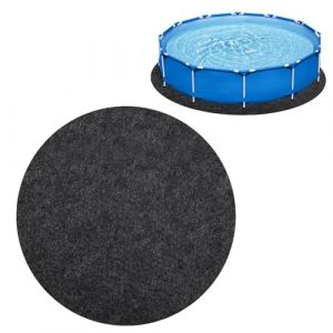 Tapis de Bain à remous 200 cm, Base de Piscine antidérapante Ronde, Base de Piscine imperméable antidérapante pour extérieur, Tapis de Piscine Tapis de Sol de Piscine Pliable, Plaque de Protection (HENYEER EU, neuf)