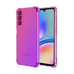 Topme Coque pour Samsung Galaxy S24 (6.2" inches), &Eacute;tui de T&eacute;l&eacute;phone Portable en Silicone TPU Souple avec D&eacute;grad&eacute; de Couleur Transparent - Rose Mauve (topme, neuf)