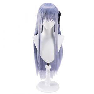 RiRaku Anime Perruque Kyoko Kirigiri Gray Purple Long Halloween Costume Cosplay Perruque,pour F&ecirc;te Carnaval No&euml;l (ZouPingPengQiJianZhuGongChengYouXianGongSis, neuf)