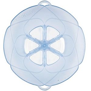 Kochblume Protection anti-d&eacute;bordement en silicone pour casseroles et po&ecirc;les, couvercle pour micro-ondes, protection anti-&eacute;claboussures et accessoire de cuisson vapeur - Bleu glacier, XL - Taille de la (Culinaris K&uuml;chenaccessoires, neuf)