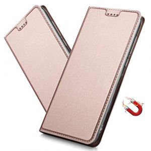 MRSTER Coque pour Huawei Y6 2018 Housse, &Eacute;tui &agrave; Rabat avec Carte Fentes, Fermeture Magn&eacute;tique, Antichoc Ultra Mince Protection Case pour Huawei Y6 2018 / Honor 7A. DT Pink (MRSTER, neuf)