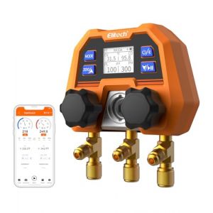 Elitech Manomètre Numérique Tntelligent, Plusieurs Manomètres, Mise à jour du Firmware à Distance OTA, Terminal de Manomètre Analogique DMG-4B (Elitempcontrol, neuf)