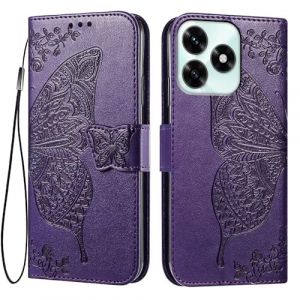 EASSGU Coque pour Honor X5C Plus (6.74" inches) Etui Flip Magn&eacute;tique avec 3 Fentes pour Cartes 1 Portefeuille, Housse - Violet fonc&eacute; (EASSGU, neuf)