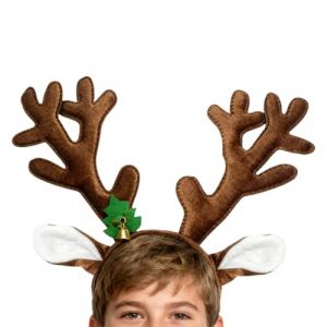 Bandeau en bois de cerf &ndash; 30 cm pour jeu de r&ocirc;le de No&euml;l | Bandeau festif avec oreilles d'animaux pour spectacle sur sc&egrave;ne, &eacute;v&eacute;nements &agrave; th&egrave;me, collectionneurs, f&ecirc;tes costum&eacute;es, pi&egrave;ces de th&eacute;&acirc;tre d'&eacute;c (Kai&rsquo;s Mart, neuf)