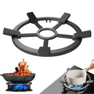 GAESHOW Anneau de wok en fonte, r&eacute;ducteur d'anneau de gaz, support de plaque de cuisson &agrave; gaz, bague de support pour wok en fonte, support pour cafeti&egrave;re &agrave; moka, support r&eacute;ducteur pour cuisini&egrave;re &agrave; (Fashion Ustory, neuf)