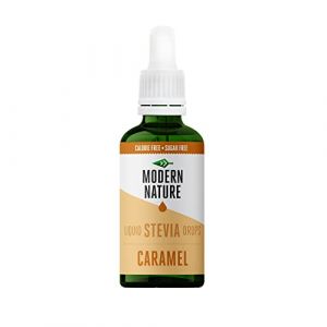 Modern Nature Gouttes de Stevia Liquide - Saveur de Caramel – Zero Calories et Sans Sucre Keto Vegan Diet - Flavour Drops pour le Cafe, Protéines, Porridge, Yogourt - Stevia Drops Edulcorant 50ml (Modern Nature Stevia, neuf)