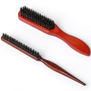 Ashuxxn Lot de 2 brosses &agrave; cheveux avec poils de sanglier - Brosse &agrave; cheveux en poils de sanglier - Brosse &agrave; barbe pour homme - Brosse &agrave; cheveux en poils de sanglier Sleek Bun - Brosse pour cheveux et (Ashuxxn, neuf)