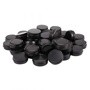 Hztuang Boîtes Métalliques en Aluminium - Paquet de 40 1Oz / 30G Métal Rond Vis de Contenant en Étain Haut Les Canettes Échantillon Cosmétique Bougie Conteneurs Boîtes de Voyage (Taiyuanxiangdeyongwangluo, neuf)
