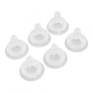 Fdit Sucette en Silicone Souple pour b&eacute;b&eacute;, Imperm&eacute;able avec Bouche Large, Non Toxique, sans Danger pour L'allaitement du nouveau-n&eacute;, 6 Pi&egrave;ces (Xiayixue, neuf)