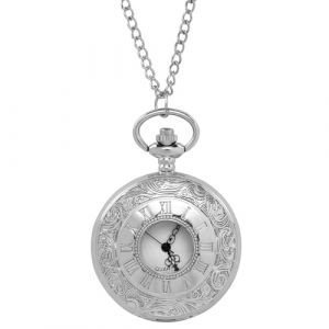 Vicloon Montre de Poche Vintage, Montre Gousset Vintage à Quartz avec Chaîne, Ancienne à Chiffres Romains Classiques Montres en Alliage Cadeau pour Hommes Papa Fête d’Anniversaire(Boite Cadeau) (BEST-SELLER5, neuf)