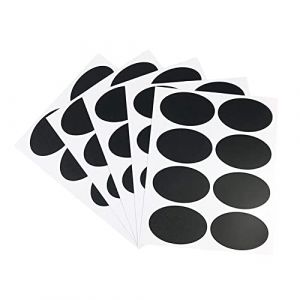 Lot de 96 &eacute;tiquettes Autocollantes ovales en Forme de Tableau Noir - R&eacute;utilisables et imperm&eacute;ables - &Eacute;tiquettes Amovibles pour Garde-Manger - pour conteneurs, Pots, Bouteilles (cheng juan1, neuf)