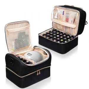 Sac Rangement Vernis A Ongles – Malette Onglerie Professionnelle pour Matériel Manucurist et Vernis – Trousse Compacte avec Plateau Amovible pour 45 Vernis (15ml) (KELTOU, neuf)