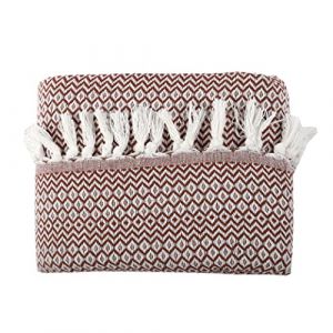 Tuiste Couvre Lit Luxe Brun Foncé, Couvre lit Mélangé Coton Organique, Uni, Couverture de Canapé Aérée et Polyvalente, Plaid en Coton, Jeté de Lit ou Jeté de Canapé, Taille 200x230, 2 Personne (TuisteFR, neuf)