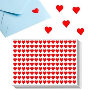 3000 Pi&egrave;ces, 12mm - Gommettes Coeur C&oelig;ur Rouge Autocollantes, Sticker Autocollant Gomettes &Eacute;tiquettes (TownX(UK), neuf)