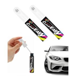 TPZORJX 2 Pièces Stylo Retouche Voiture, 12ml Stylo Réparation des rayures Auto De Peinture, Stylo Anti Rayure Voiture, Anti Rayure Carrosserie Moto Voiture Vélo（Blanc） (Sunlaxy OU, neuf)