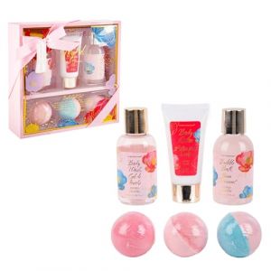 PURE PASSION Ensemble douche et bain, 6 pièces comprenant une lotion pour le corps 50 ml, des pétillants 3 x 60 g, un gel douche 100 ml et un bain moussant (Fast Media Ships From USA, neuf)