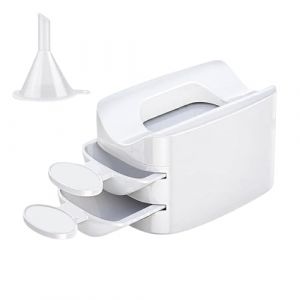Container d'immersion dans les ongles-Bac de recyclage de poudre d'immersion 2-en-1 portable pour nail art | Bo&icirc;te d'organisateur de poudre d'immersion, plateau de poudre d'encoches d'ongles (HanHaiHui, neuf)