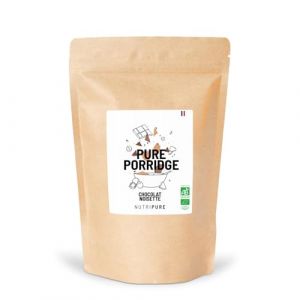 Nutripure | Pure Porridge Bio | Riche en fibres et source de protéines | Vegan, sans conservateur, sans gluten | Préparation instantanée | Artisanal | 8 ingrédients | Choco-Noisette | Made in France (NUTRIPURE, neuf)