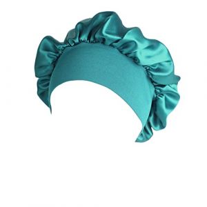 Blanc Cowboy Bonnet en Satin taille de t&ecirc;te r&eacute;glable Bonnet en soie de sommeil pour femmes hommes Double couche Satin doubl&eacute; Bonnet de couchage Wrap Bonnet de cheveux Casquette Vintage T&ecirc;te De Mort (Doncic077, neuf)