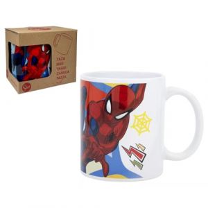 Tasse Spiderman Marvel en c&eacute;ramique mod&egrave;le mug avec impression sublimatique bol de petit d&eacute;jeuner 325 ml pour enfants (Massi s.r.l., neuf)
