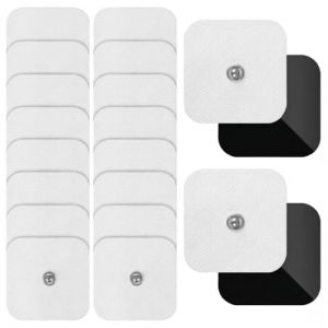 &Eacute;lectrodes 5x5 cm pour TENS EMS avec Bouton 3,5mm, Patch Electrostimulation pour Beurer et Sanitas Appareils, R&eacute;utilisables et Auto-adh&eacute;sifs Lot de 16 (ShengShengXu, neuf)