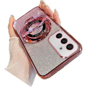 IMIRST pour Coque Redmi A5 avec Support Anneau &Eacute;tui a Paillette en Silicone TPU Bumper Souple Protection Transparent Glitter Mince Antichoc Housse Coque pour Redmi A5, DS Rose Gold (MRSTER, neuf)