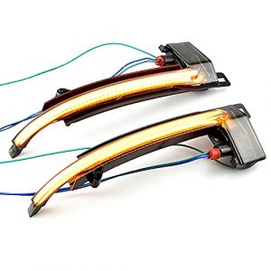 QKLsudua Lot de 2 clignotants séquentiels dynamiques à LED pour rétroviseurs latéraux compatibles avec Au-di A3 8P A4 A5 B8 Q3 A6 C6 4F S6 (QKL-UK, neuf)
