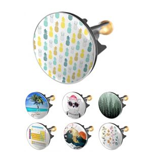 Arteneur Bouchon de lavabo 40 mm Ananas &ndash; Bouchon excentrique en acier inoxydable avec vis en laiton extra lourde pour un maintien stable | Bouchon d&rsquo;&eacute;vier universel pour lavabo (Arteneur, neuf)