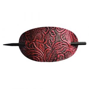 &Eacute;pingle &agrave; cheveux en cuir avec b&acirc;ton - pince &agrave; cheveux en faux cuir | pinces &agrave; cheveux b&acirc;ton pince &agrave; cheveux b&acirc;ton pour cheveux queue de cheval &eacute;pingle &agrave; cheveux longs femme (fengkuc, neuf)