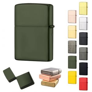 &Eacute;tui pour Briquet Compatible avec Zippo,sans Insert Couvercle M&eacute;tallique pour Briquet avec Zippo,&Eacute;tanche au Vent et &agrave; l'eau &Eacute;tui M&eacute;tallique#10 (Huitushengya, neuf)