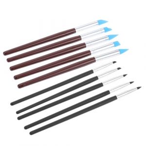 Toyvian Kit de 10 Stylos &agrave; Sculpter pour Nail Art en Silicone 2 Tailles Outil de Manucure Polyvalent pour Modelage Peinture et Nettoyage des Cuticules Accessoires Nail Art (TXINNG, neuf)