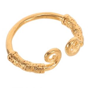 FOMIYES Bague Manchette Ouverte Ajustable en M&eacute;tal Sculpt&eacute; Plaqu&eacute;e Or Style Punk Wukong Gravure Nuage Bijou Femme Vintage Bracelet Manchette &Eacute;l&eacute;gant pour Quotidien et &Eacute;v&eacute;nements (Yaoys, neuf)