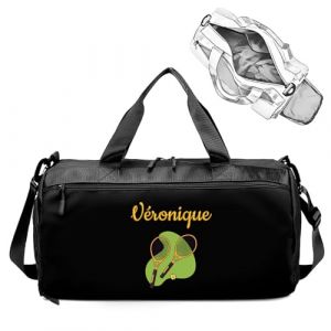 Sac de Voyage Personnalis&eacute; avec Nom/Logo, Sac de Sportif, Yoga, Danse, Imperm&eacute;able, pour Escapade Week-End, pour Femmes et Hommes, avec Compartiments pour Chaussures et V&ecirc;tements Mouill&eacute;s (SHUJING, neuf)