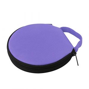 Sac De Rangement pour CD, Couleur Unie Ronde en Tissu Oxford, Voiture, 20 Disques, Sac De Rangement pour CD, Pochette à Glissière Violet Taille Unique (Qkkinhg, neuf)