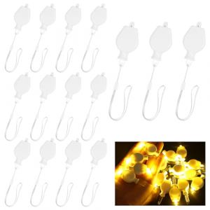 URAQT 15PCS Mini Lampes LED pour Lanterne, LED Ballons Lampes pour Lanterne Papier, &Eacute;coration Lumineuse Blanc Chaud avec Cordon de Suspension pour Halloween No&euml;l F&ecirc;tes Ext&eacute;rieures Int&eacute;rieures (HAPPYSALLER, neuf)