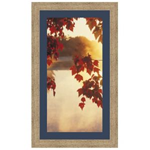 Cadres Photos pêle mêle multivues Bleu Fonce 1 Photo(s) 25x50 Passe Partout, Cadre Photo Mural 30x55 cm Naturel Beige, 3.5 cm de Largeur (RK Cadres, neuf)