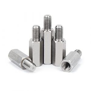 4pcs M8&times;30mm+15mm Entretoise pour carte m&egrave;re PCB hexagonale m&acirc;le femelle entretoise d'espacement de pilier en acier inoxydable (BITAOKKKJ, neuf)
