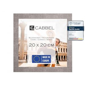 CABBEL Cadre photo 20x20 cm, Gris (B&eacute;ton), cadre stable en bois MDF, verre plexi incassable, à suspendre & à poser, idéal pour photos/images/collage (Seller4Ever, neuf)