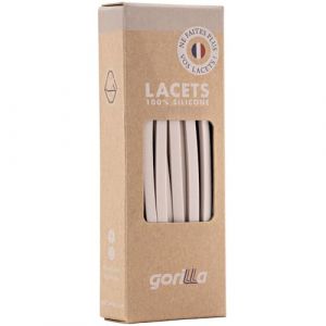 Gorilla - Lacets Elastiques Adultes et Enfants Plats et Fins - Gagnez du Temps, Adieu les Nœuds Bonjour le Confort - Autobloquants Ultra Résistants - 110 cm x 4,5 mm (Lacets Gorilla, neuf)