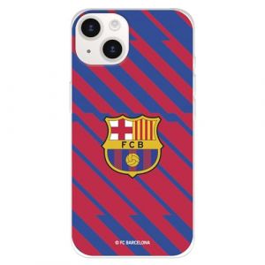Coque pour iPhone 15 du FC Barcelone BarÇa Shield tansparente pour protéger votre téléphone portable Coque en silicone souple avec licence officielle FC Barcelone (La Casa de Las Carcasas, neuf)