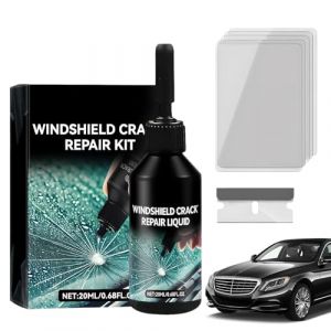Kit Reparation Pare Brise, Colle Pare Brise Voiture Brise de Voiture R&eacute;paration Pare Brise, Kit de R&eacute;paration de Verre Fissur&eacute;, Toile D'araign&eacute;e, &eacute;toile, Entaille, Croissant de Lune Demi Lune (1pcs) (ComedyKing, neuf)