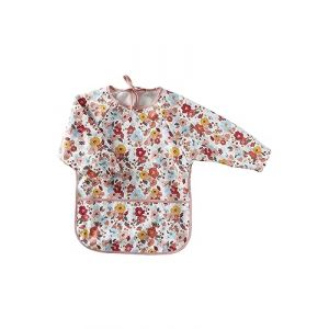 VERTBAUDET Bavoir tablier manches longues rose poudr&eacute; TU (VERTBAUDET, neuf)