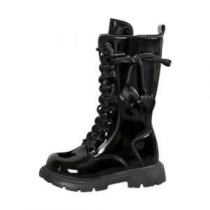 Bastwahl Bottes et Bottines Fille de Cowboy &agrave; Lacets Combat Punk Gothique avec Fermeture &Eacute;clair Confortables &agrave; Bout Rond Mode Chaussures Enfants Chaudes Bottes d'&eacute;quitation D&eacute;guisement (VAN MIA, neuf)