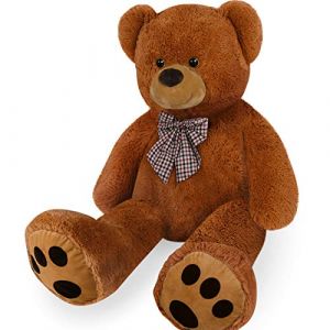 Monzana Ours en Peluche Nounours XL 100cm Brun Doudou Peluche Ours en Peluche Teddy Cadeau Enfant Adulte Jouet (DEUBA-FR, neuf)