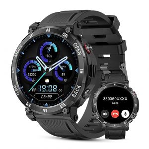 AVUMDA Montre Connectée Homme 1,52" Écran HD, Smartwatch avec Appel Notification 110+ Mode Sportif Podomètre Cardiofréquencemètre SpO2 Tensiomètre Sommeil Musique, Montre Intelligente pour Android iOS (AVUMDA-TECH, neuf)