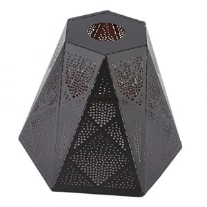 Gsycle Abat-Jour Noir, Abat-Jour en Métal avec Motif, Petit Abat-Jour De Style Moderne, Abat-Jour en Fer Forgé pour Lampe De Table (Chophin-EU, neuf)