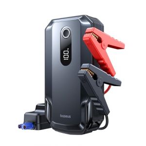Baseus Booster Batterie Voiture, 20000mAh Démarreur Portable avec Charge Rapide de 30 W et Écran LED, Batterie au Lithium 12V Jump Starter pour Moteurs Essence 10,0L et Diesel 6,0L (Baseus Brand Store, neuf)