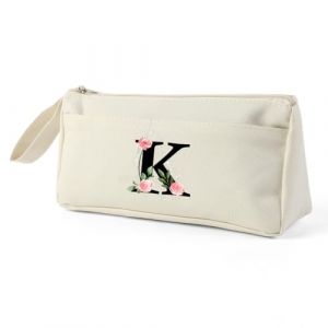 Blisswave Trousse Double Compartiment Originale, Personnalisé de A à Z avec Nom, Trousse Scolaire Simple, Moderne et Élégante, comme Cadeau pour Les Enseignants, Les Élèves, Les Collègues, Les Sœurs (xianyuanyuandianzishangmaoyouxiangongsi, neuf)