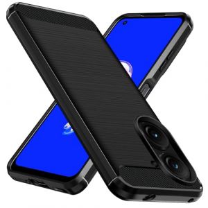 ivoler Coque Silicone pour ASUS Zenfone 10 / ASUS Zenfone 9, [Protection Antichoc Militaire] &Eacute;tui de Protection, Mince Souple TPU Anti-Rayures Dos Bumper Housse, Noir (AYRmall-AMFR, neuf)