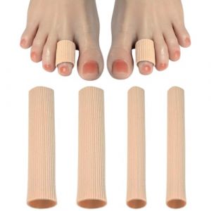 Tube de Coussin D'orteil, Lot de 4 Protection Orteils en Silicone Découpable, Manchons D’orteil Protecteurs, Protège Orteils (CHANGWEI UKSTORE, neuf)